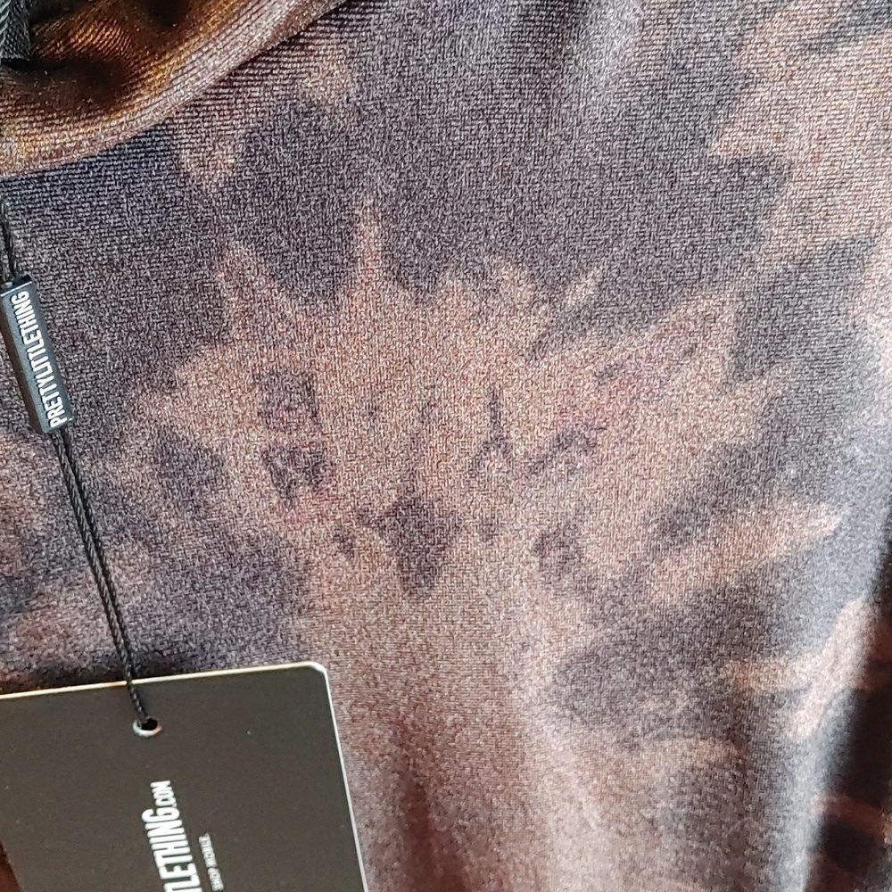 🇨🇦 NWT BRONZE TIE DYE VELVET DRESS - Picture 3 of 9